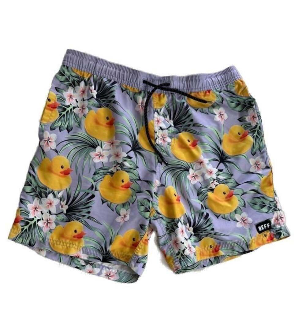 Neff Rubber Duck Tropical Floral Swim Trunks